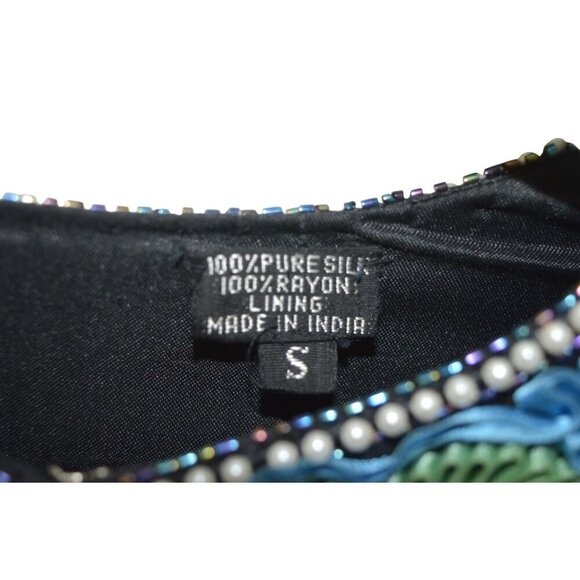 NWT Avant Garde Pastel Silk Ribbon Boxy Bolero Jacket Vintage 1990s Women Small - Picture 6 of 9